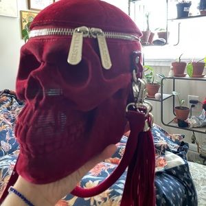 Killstar red skull over the shoulder bag.